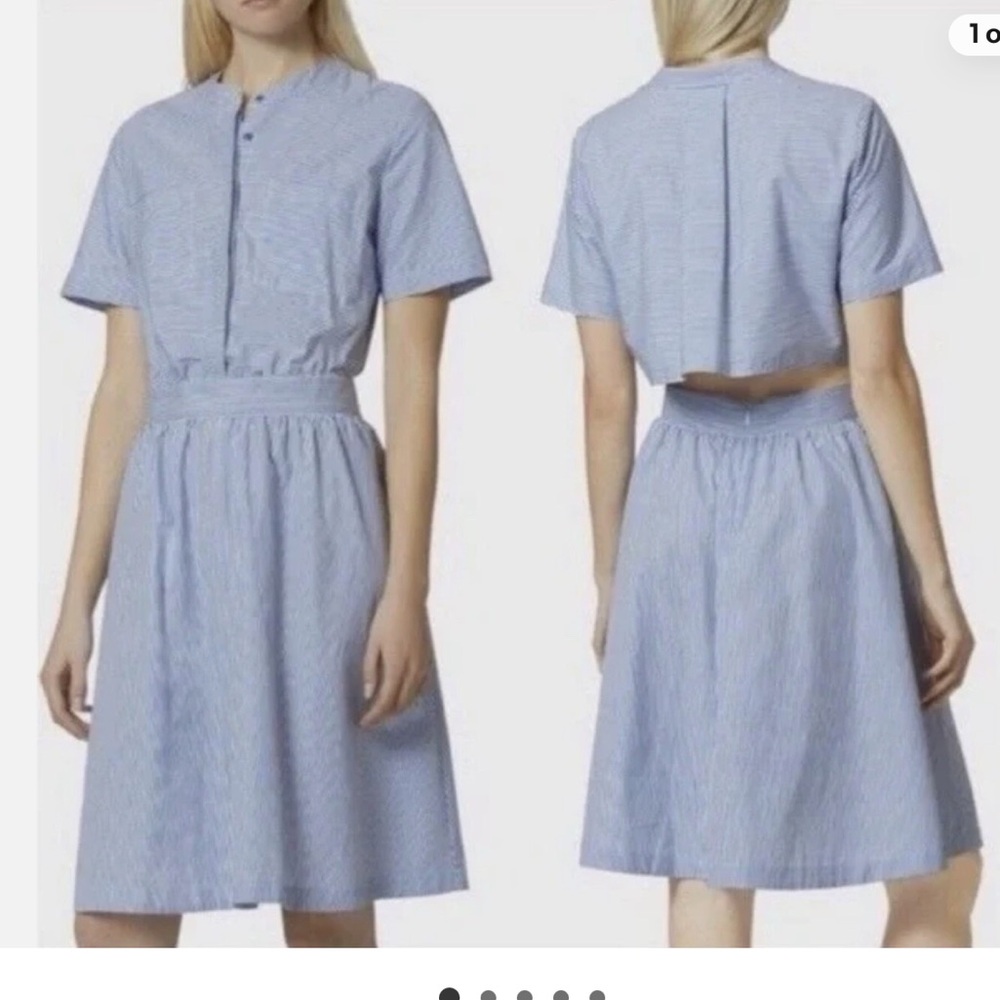 Avec Les Filles | Olivia Blue and White Striped Dress Size 6